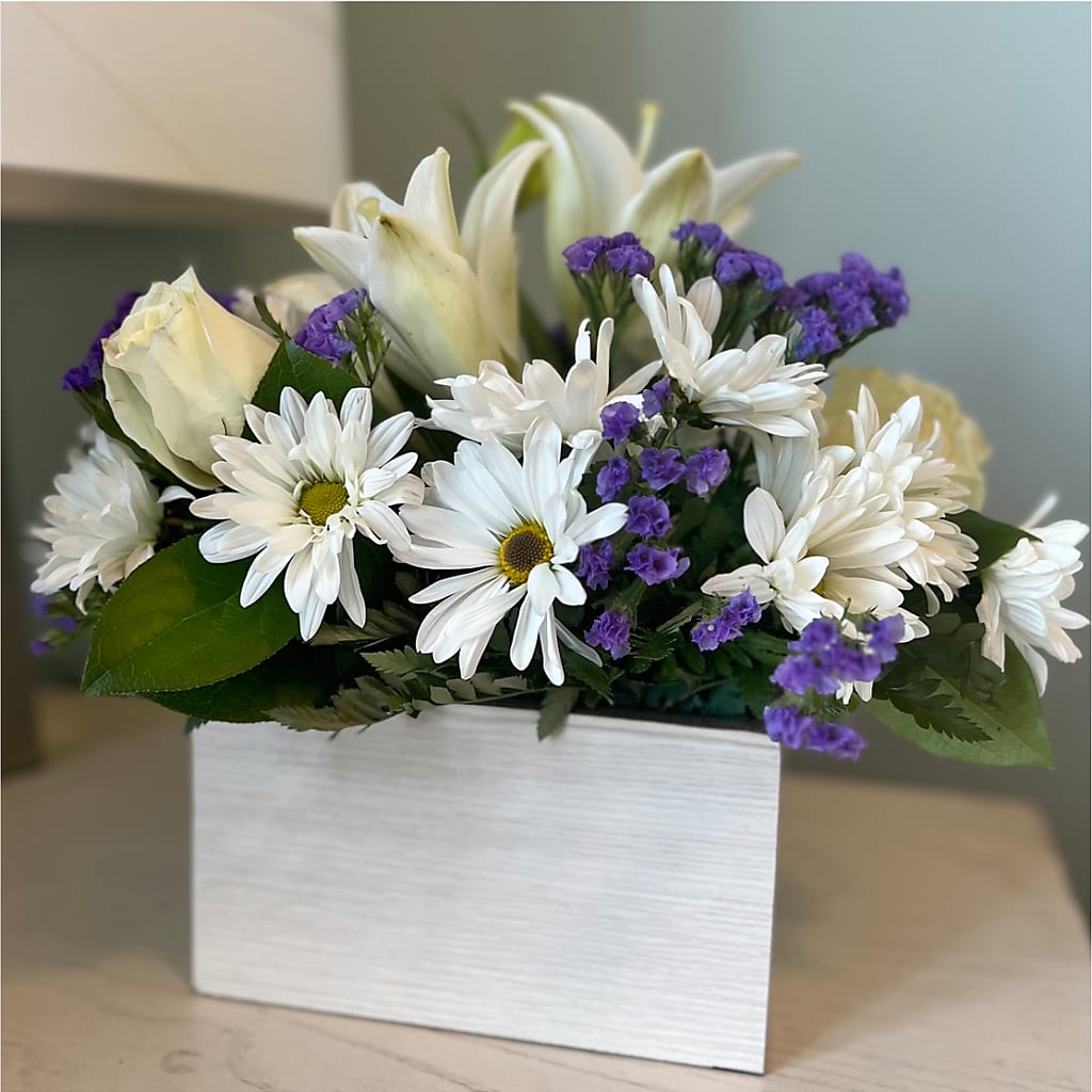 Beyond Blue Box Bouquet – PIKE CREEK FLOWERS & GIFTS, Wilmington DE
