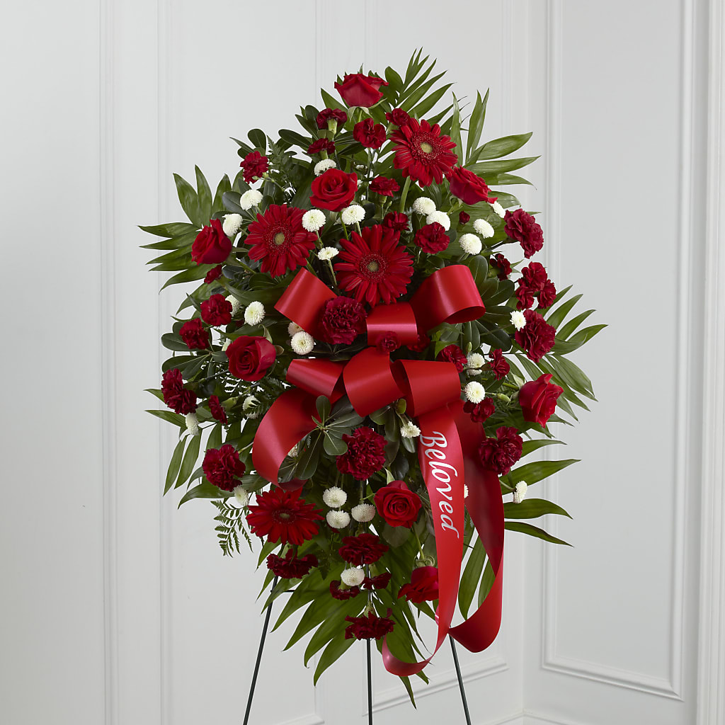 Treasured Memories Standing Spray – PIKE CREEK FLOWERS & GIFTS, Wilmington DE