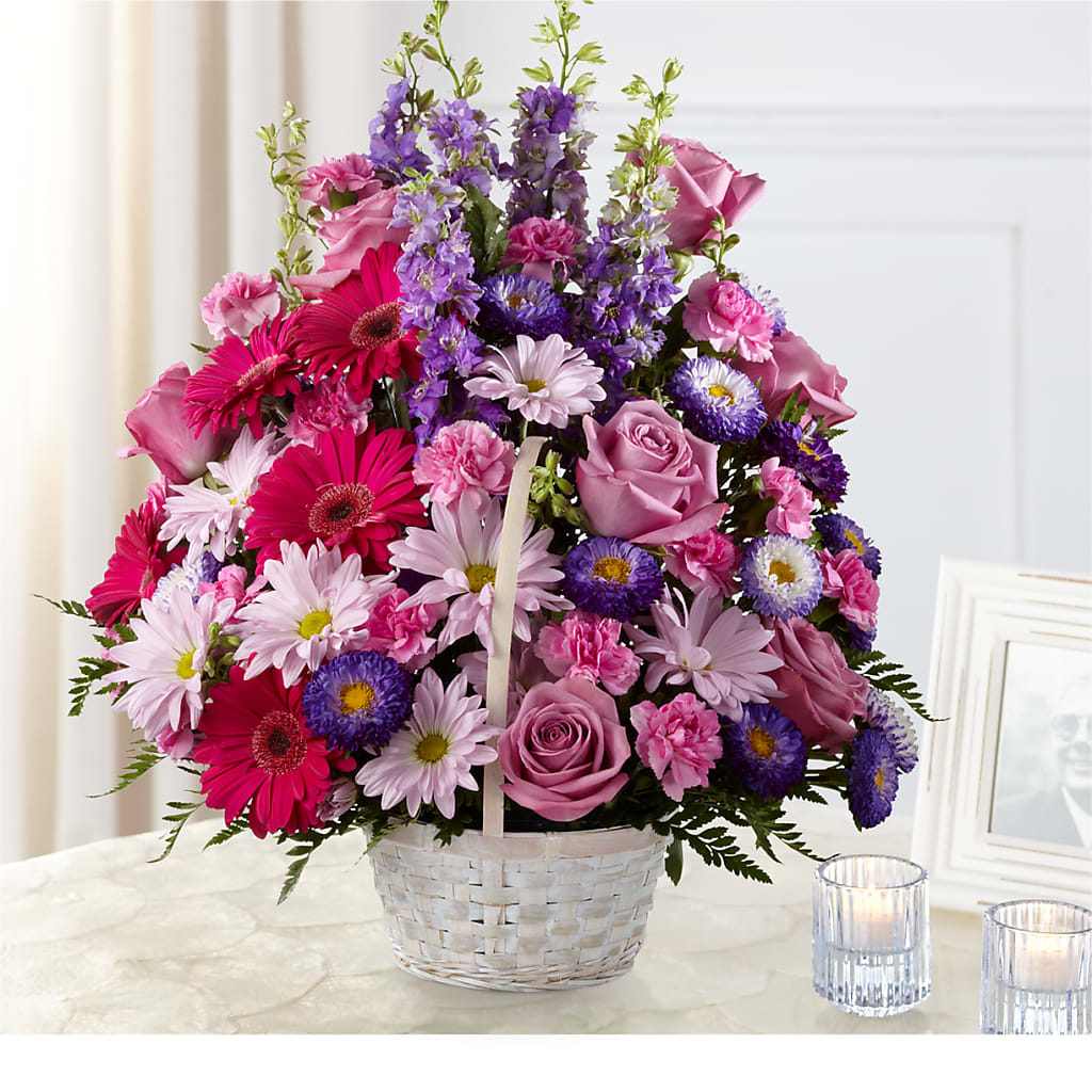 Pastel Peace Basket – PIKE CREEK FLOWERS & GIFTS, Wilmington DE