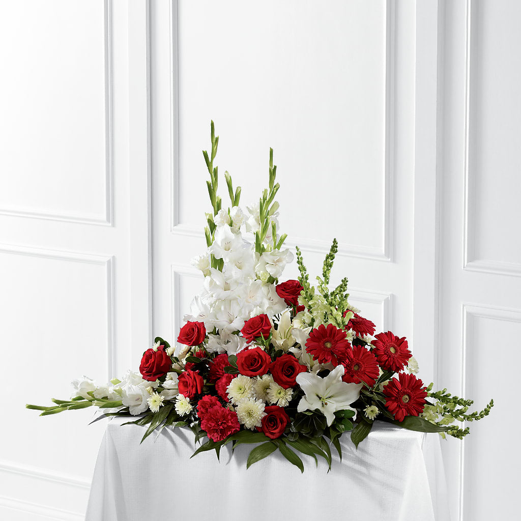 Crimson & White Arrangement – PIKE CREEK FLOWERS & GIFTS, Wilmington DE