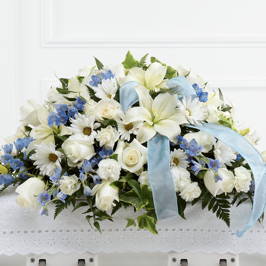 Tender Treasure Casket Spray – PIKE CREEK FLOWERS & GIFTS, Wilmington DE