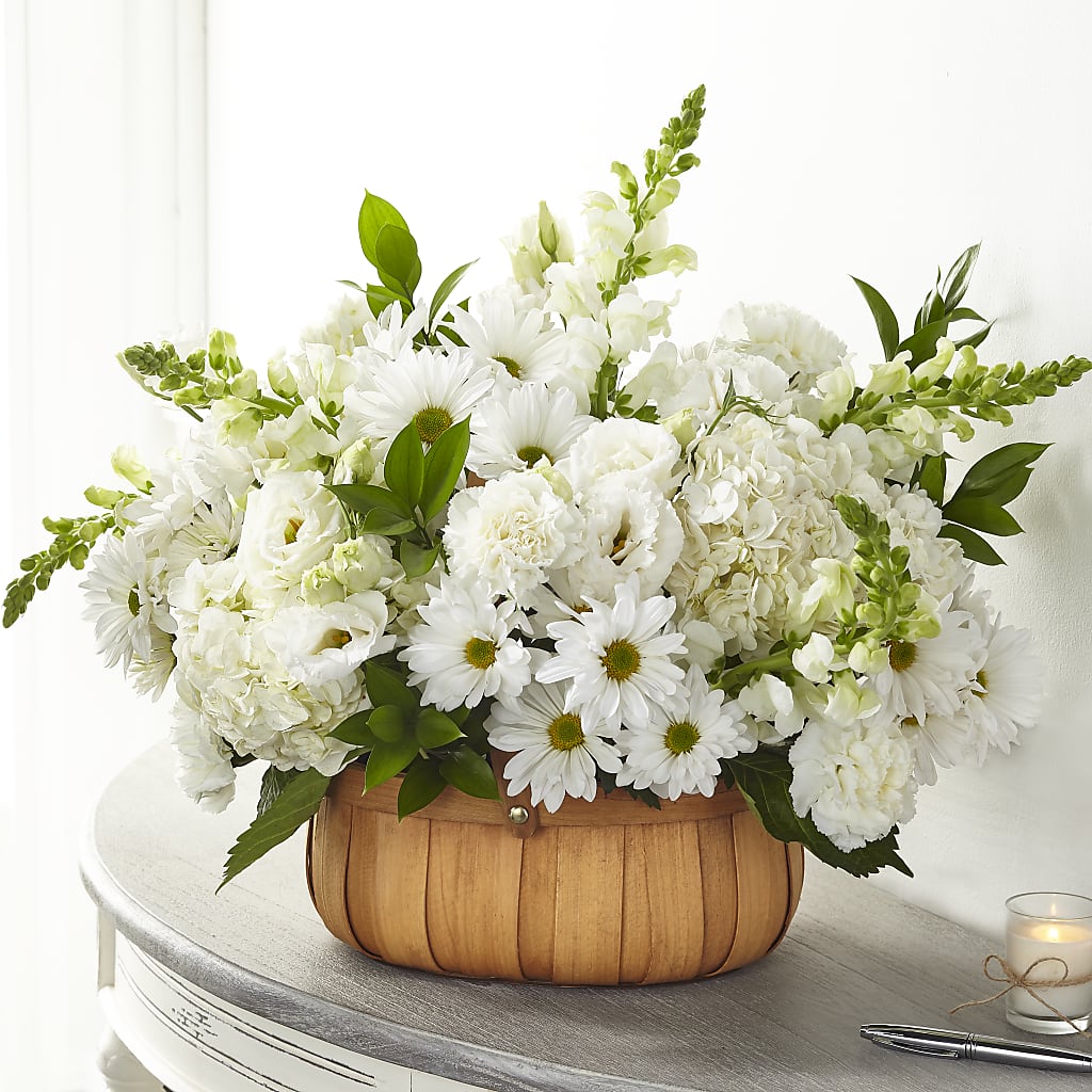 Pure Ivory Basket – PIKE CREEK FLOWERS & GIFTS, Wilmington DE