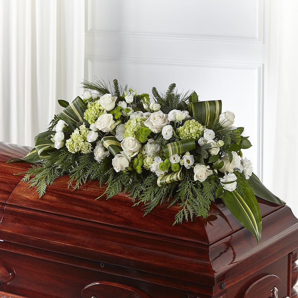Hopeful Gesture Casket Spray – PIKE CREEK FLOWERS & GIFTS, Wilmington DE