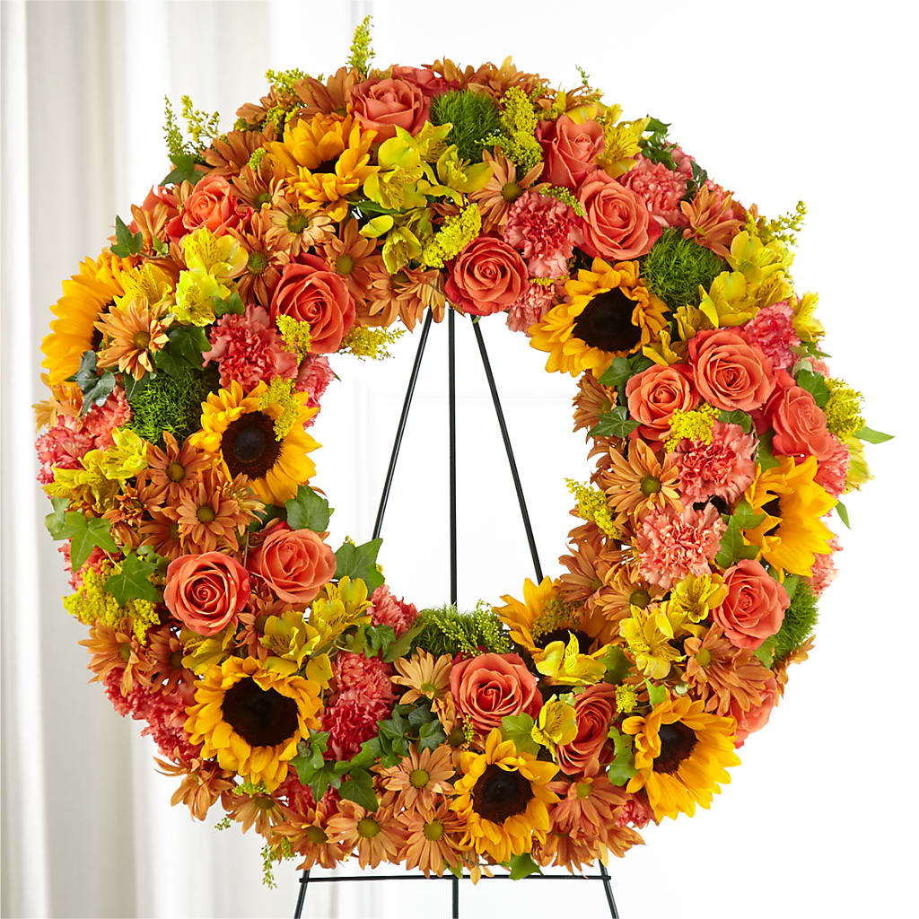 Autumnal Memories Wreath (Standard) – PIKE CREEK FLOWERS & GIFTS, Wilmington DE