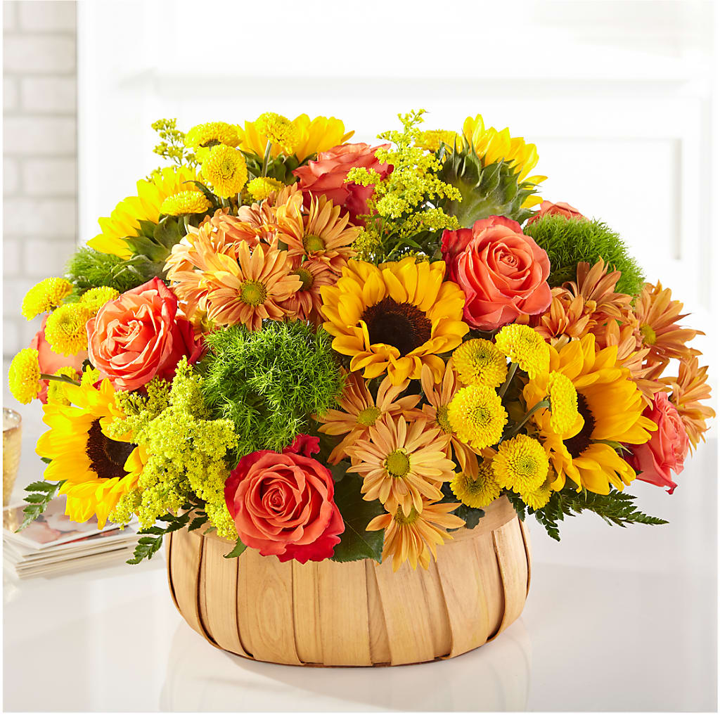 Harvest Sunflower Basket – PIKE CREEK FLOWERS & GIFTS, Wilmington DE