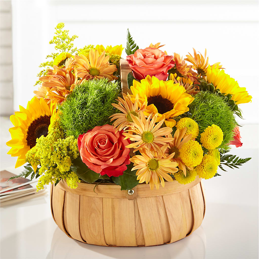 Harvest Sunflower Basket – PIKE CREEK FLOWERS & GIFTS, Wilmington DE