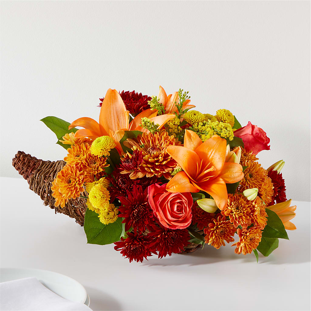 Bouquet of Blessings Cornucopia – PIKE CREEK FLOWERS & GIFTS, Wilmington DE