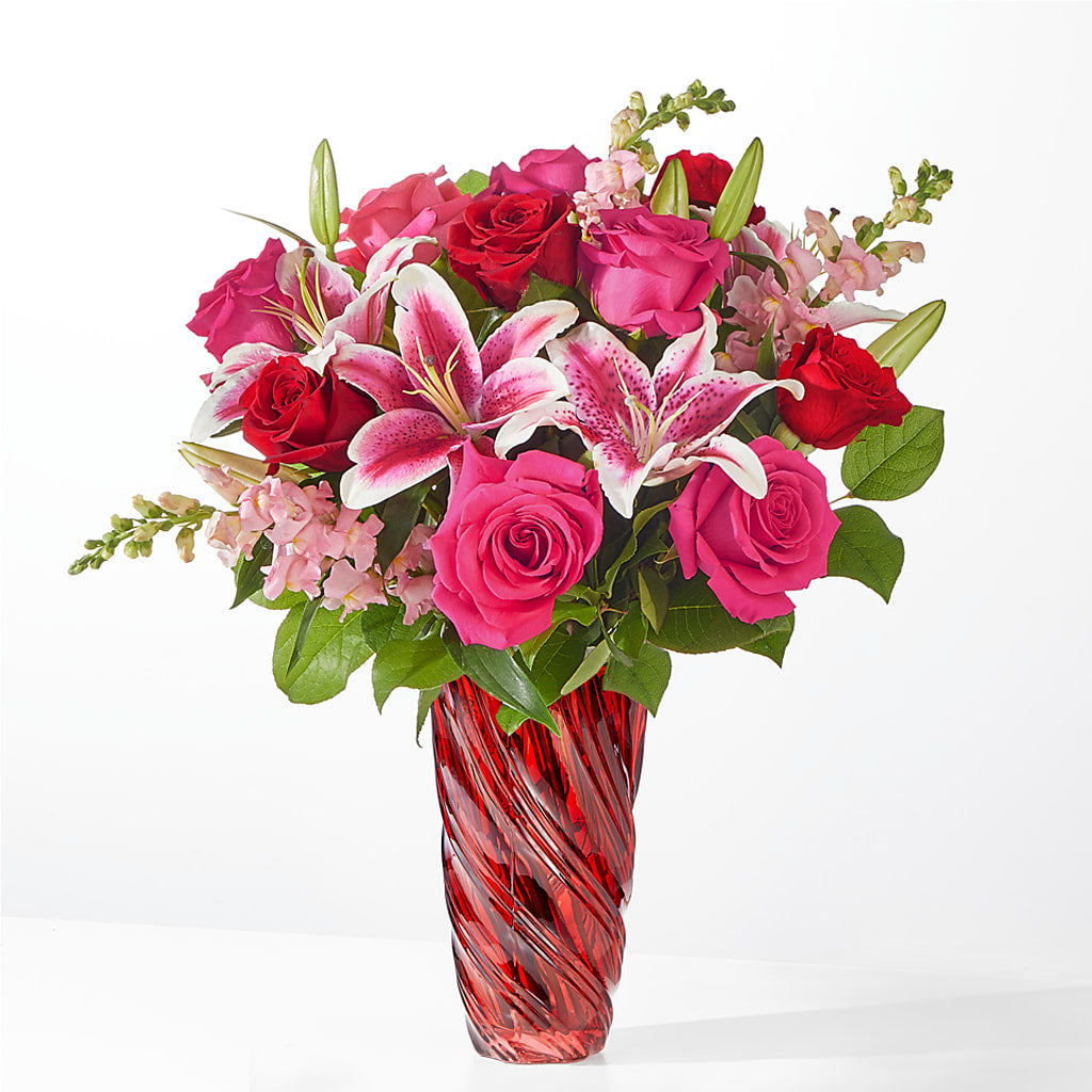 Always You Bouquet with Luxe Swirl Vase – PIKE CREEK FLOWERS & GIFTS, Wilmington DE