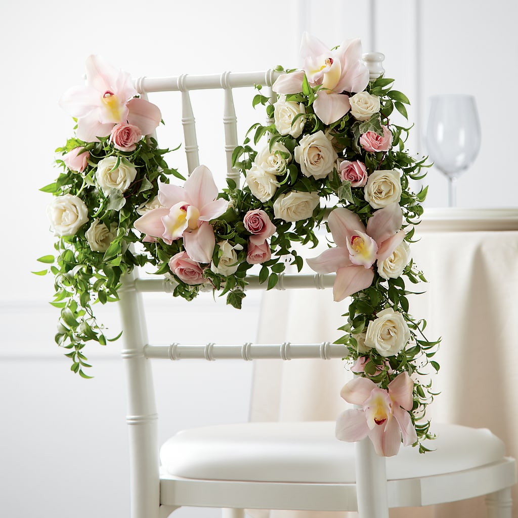 Orchid Rose Chair Décor – PIKE CREEK FLOWERS & GIFTS, Wilmington DE