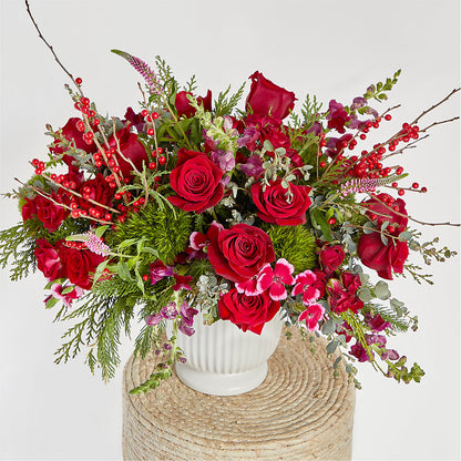 Big Red Bow Bouquet – PIKE CREEK FLOWERS & GIFTS, Wilmington DE