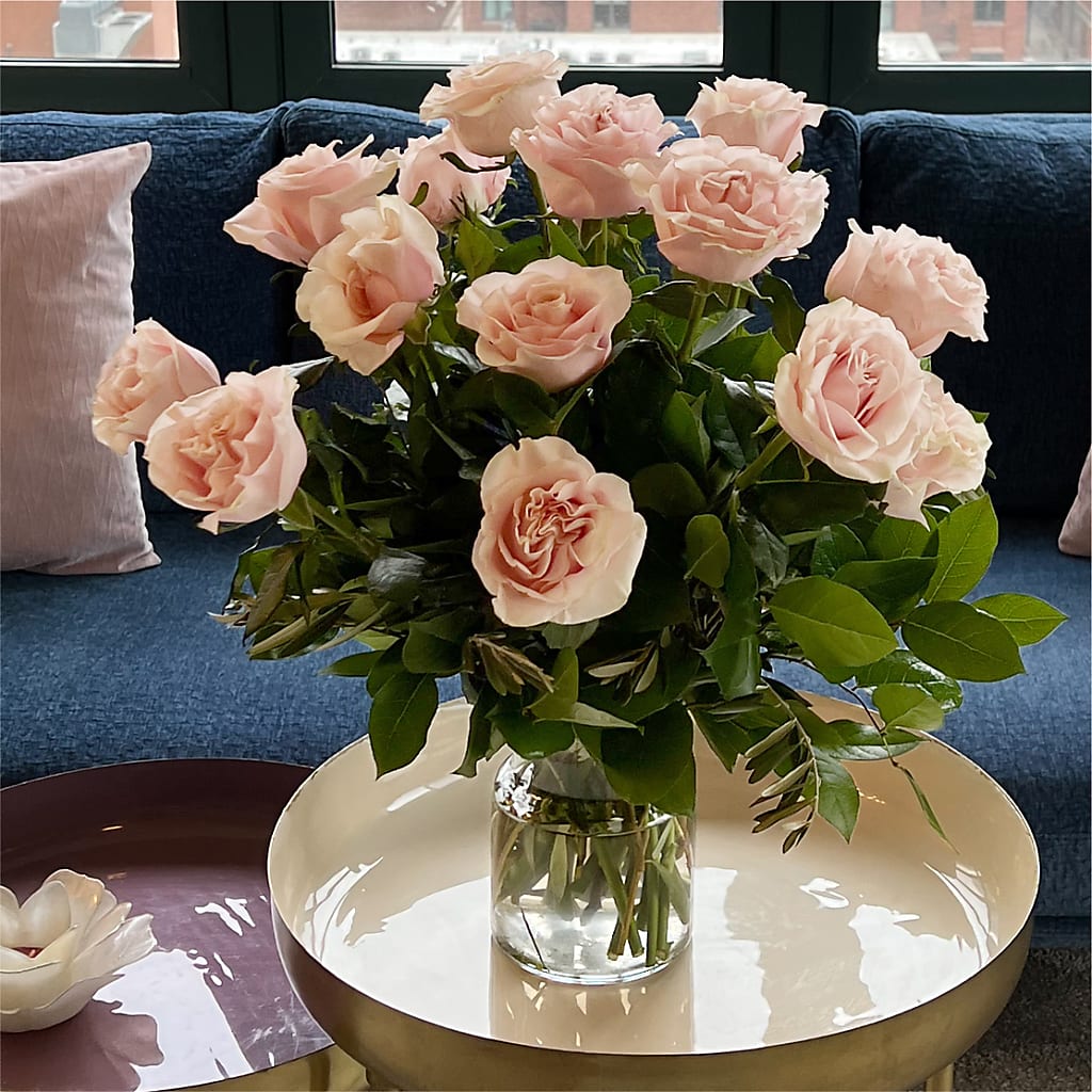 Long Stem Pink Rose Bouquet – PIKE CREEK FLOWERS & GIFTS, Wilmington DE