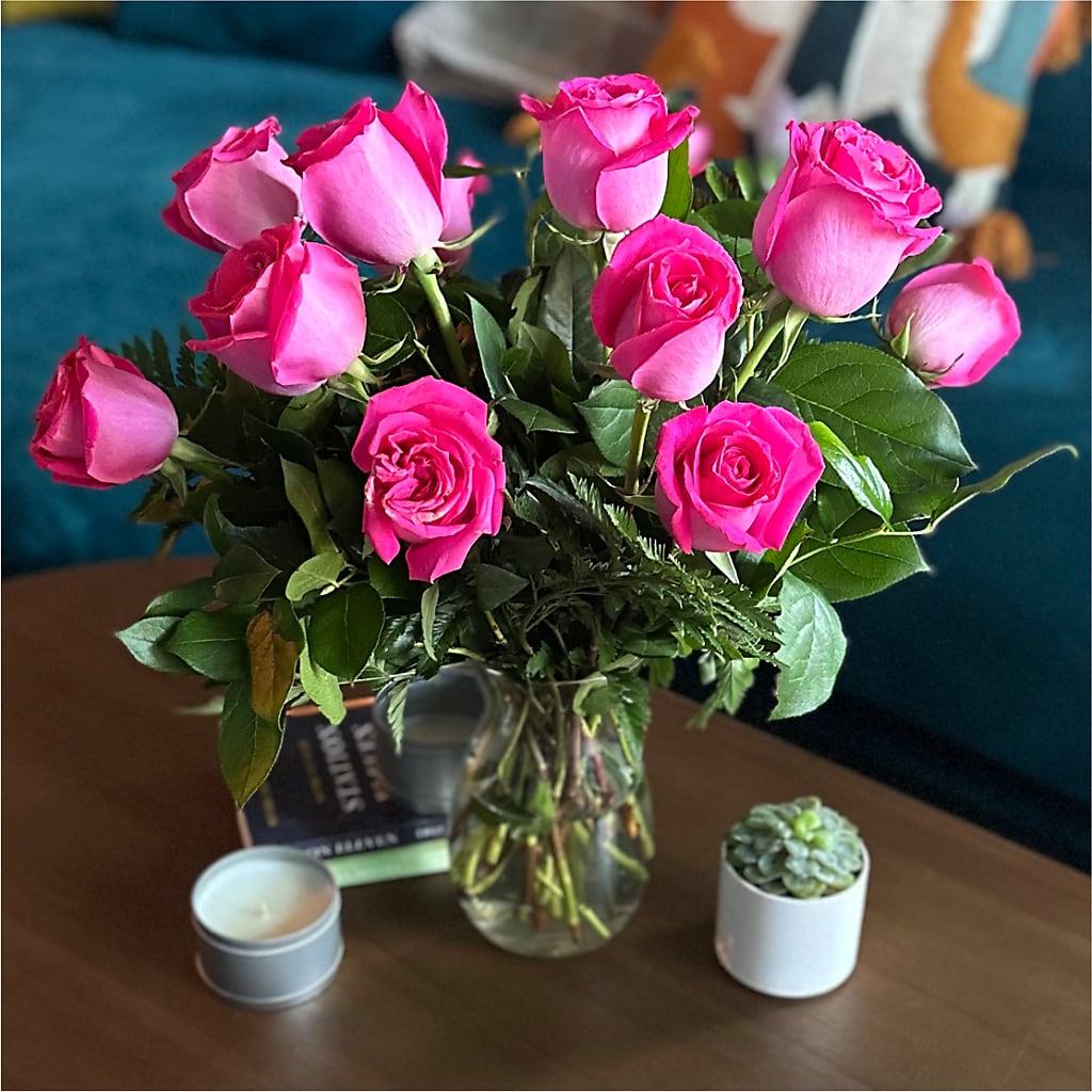 Long Stem Pink Rose Bouquet – PIKE CREEK FLOWERS & GIFTS, Wilmington DE