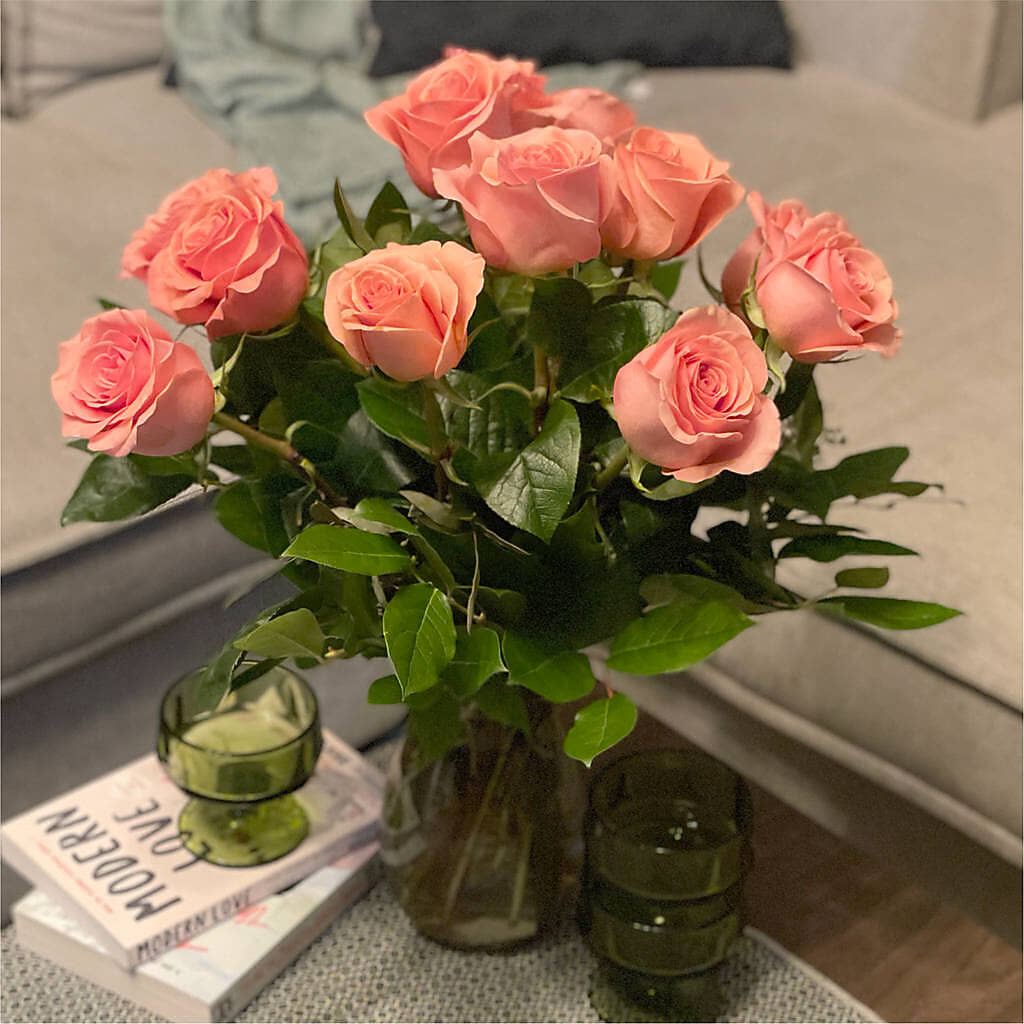 Long Stem Pink Rose Bouquet – PIKE CREEK FLOWERS & GIFTS, Wilmington DE