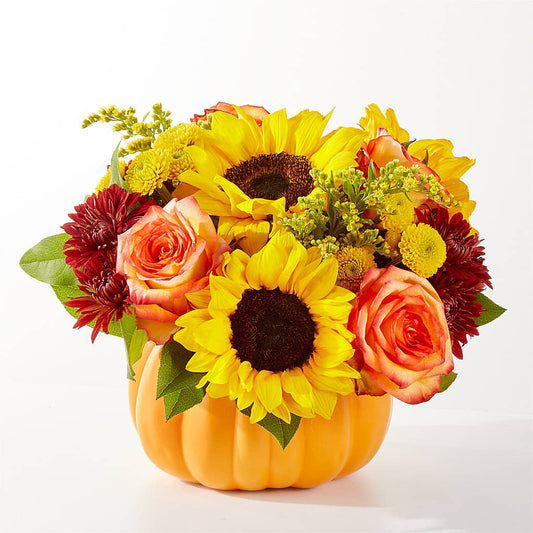 Golden Gourd Pumpkin Bouquet – PIKE CREEK FLOWERS & GIFTS, Wilmington DE