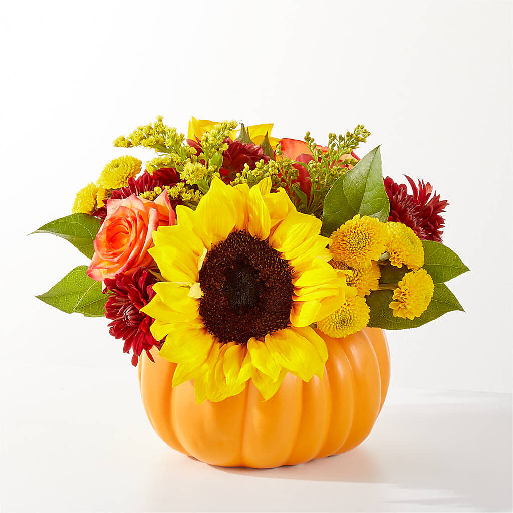 Golden Gourd Pumpkin Bouquet – PIKE CREEK FLOWERS & GIFTS, Wilmington DE