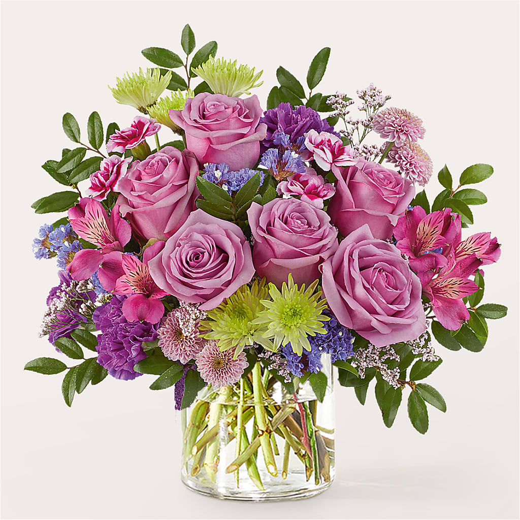 Glass Half Full Bouquet – PIKE CREEK FLOWERS & GIFTS, Wilmington DE