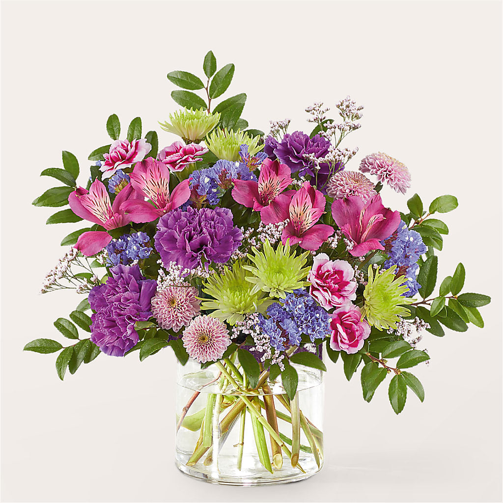 Glass Half Full Bouquet – PIKE CREEK FLOWERS & GIFTS, Wilmington DE
