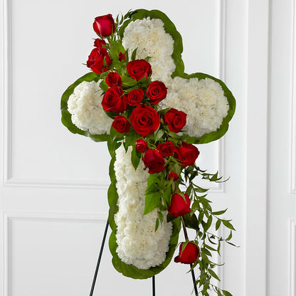 Floral Cross Easel – PIKE CREEK FLOWERS & GIFTS, Wilmington DE