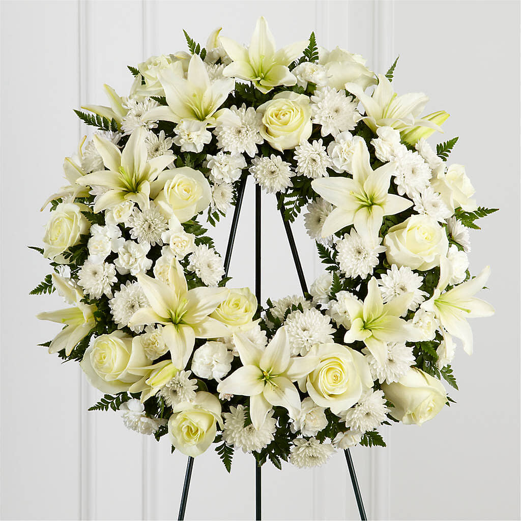 Treasured Tribute Wreath – PIKE CREEK FLOWERS & GIFTS, Wilmington DE