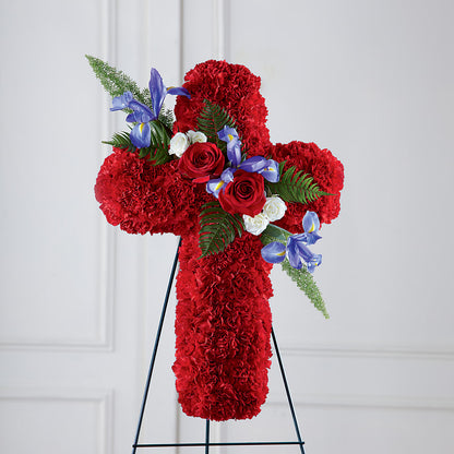 Faithful Hero Floral Cross – PIKE CREEK FLOWERS & GIFTS, Wilmington DE