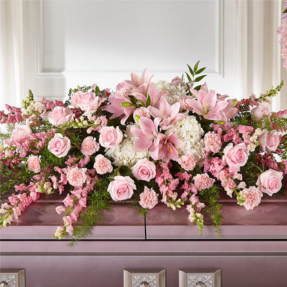 Life & Remembrance Casket Spray – PIKE CREEK FLOWERS & GIFTS, Wilmington DE