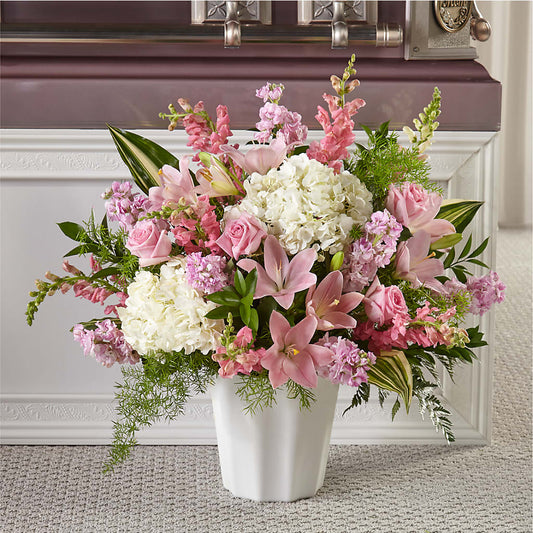 Simply Serene Floor Basket – PIKE CREEK FLOWERS & GIFTS, Wilmington DE