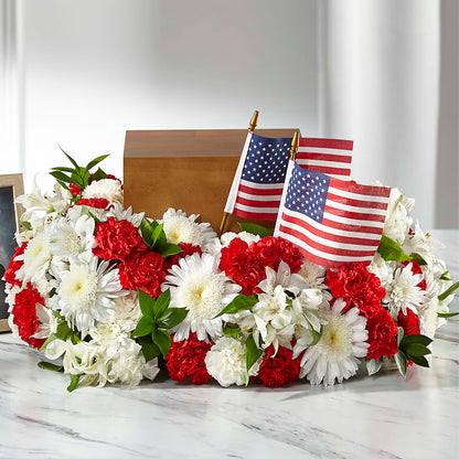 Spirit of Patriotism Cremation Adornment – PIKE CREEK FLOWERS & GIFTS, Wilmington DE