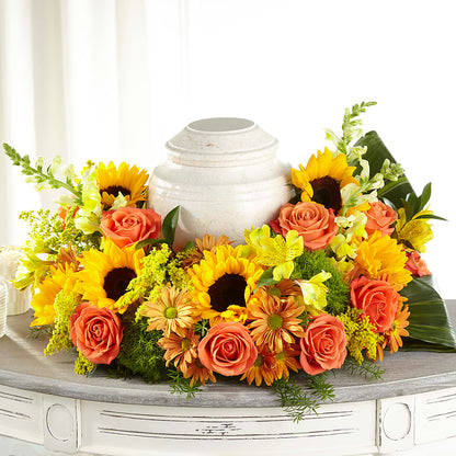 Faithful Sunflower Cremation Adornment – PIKE CREEK FLOWERS & GIFTS, Wilmington DE