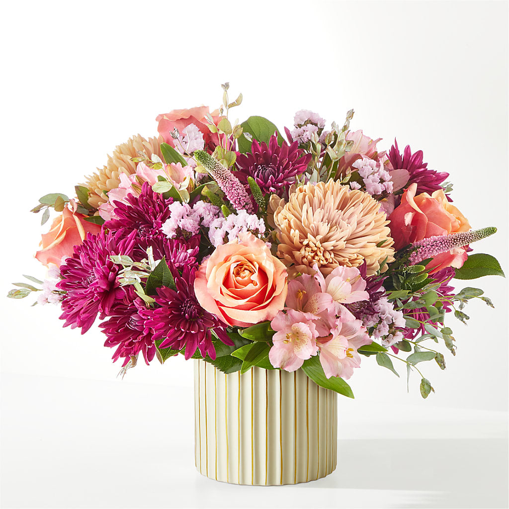 Berry Cobbler Bouquet with Ivory Vase – PIKE CREEK FLOWERS & GIFTS, Wilmington DE