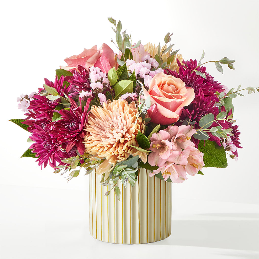 Berry Cobbler Bouquet with Ivory Vase – PIKE CREEK FLOWERS & GIFTS, Wilmington DE