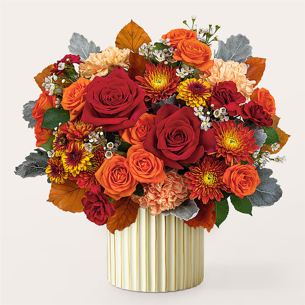 Merlot Bouquet with Ivory Vase – PIKE CREEK FLOWERS & GIFTS, Wilmington DE