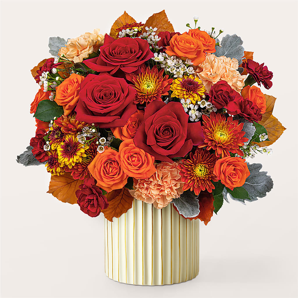 Merlot Bouquet with Ivory Vase – PIKE CREEK FLOWERS & GIFTS, Wilmington DE