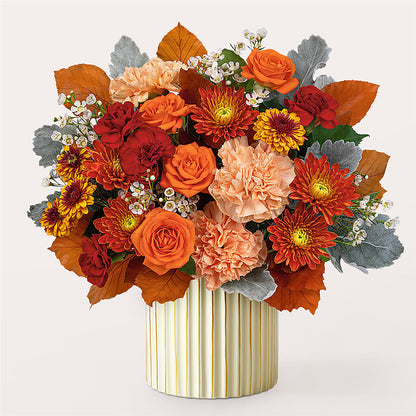Merlot Bouquet with Ivory Vase – PIKE CREEK FLOWERS & GIFTS, Wilmington DE