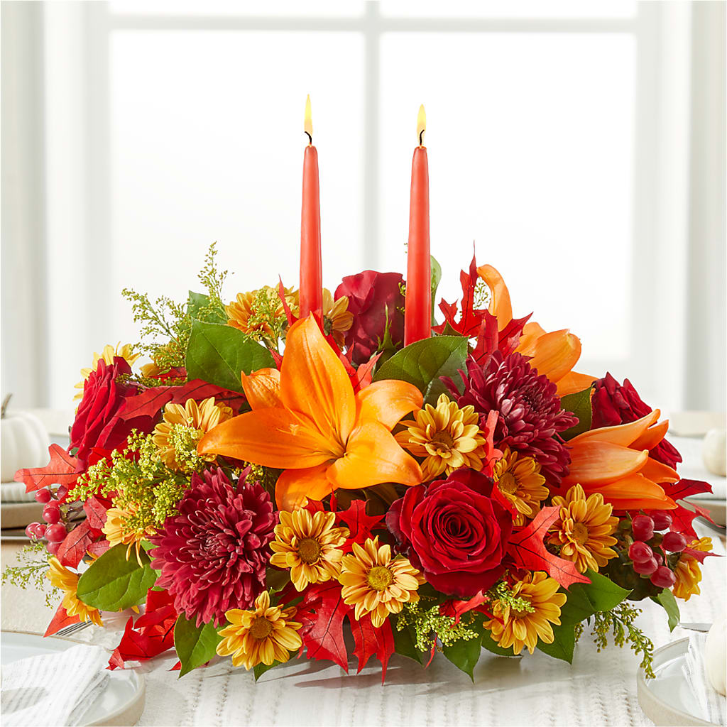 Autumn's Embrace Centerpiece – PIKE CREEK FLOWERS & GIFTS, Wilmington DE