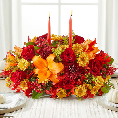 Autumn's Embrace Centerpiece – PIKE CREEK FLOWERS & GIFTS, Wilmington DE