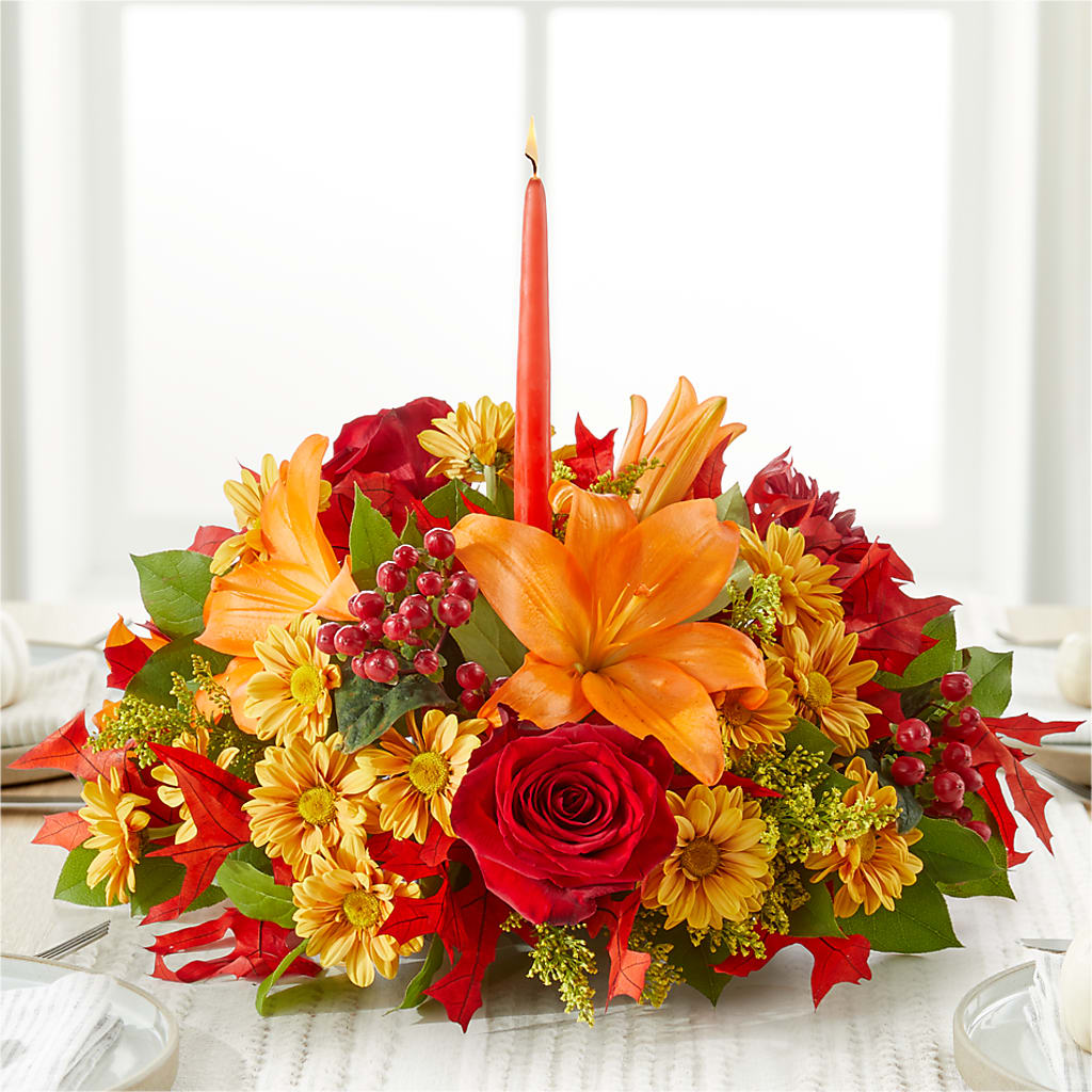 Autumn's Embrace Centerpiece – PIKE CREEK FLOWERS & GIFTS, Wilmington DE