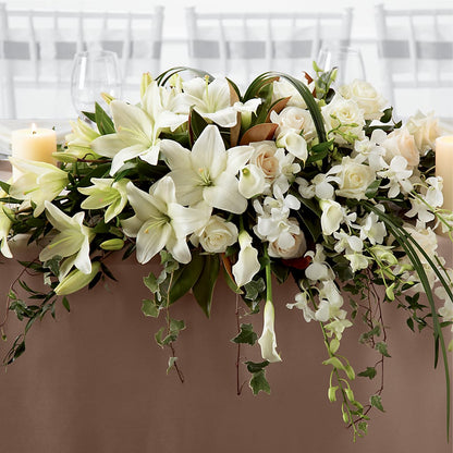 White Linen Arrangement – PIKE CREEK FLOWERS & GIFTS, Wilmington DE