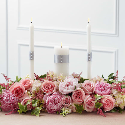 Worldwide Romance Unity Candle Arrangement – PIKE CREEK FLOWERS & GIFTS, Wilmington DE