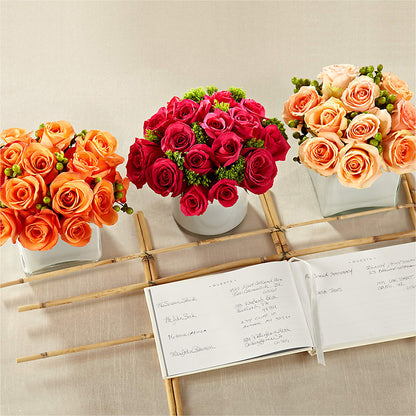 Dawn Rose Centerpiece – PIKE CREEK FLOWERS & GIFTS, Wilmington DE